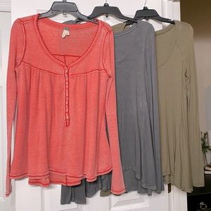Free People Henley and Tunic shirts